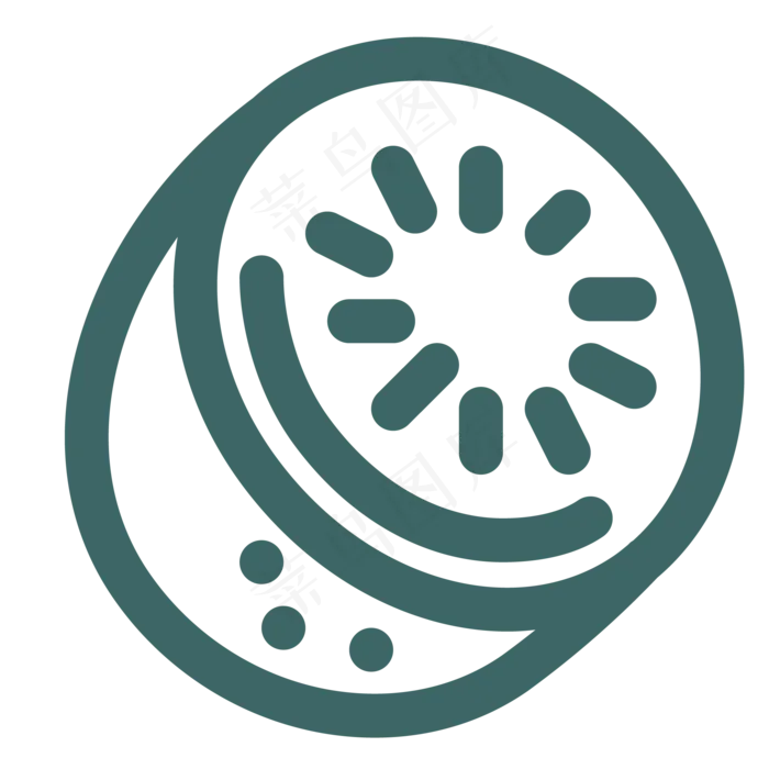 切开的猕猴桃水果(2000X2000(DPI:300))psd模版下载