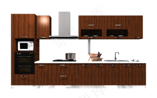 整体家居厨房橱柜套,免抠元素