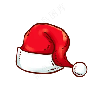 圣诞节红色圣诞帽,免抠元素