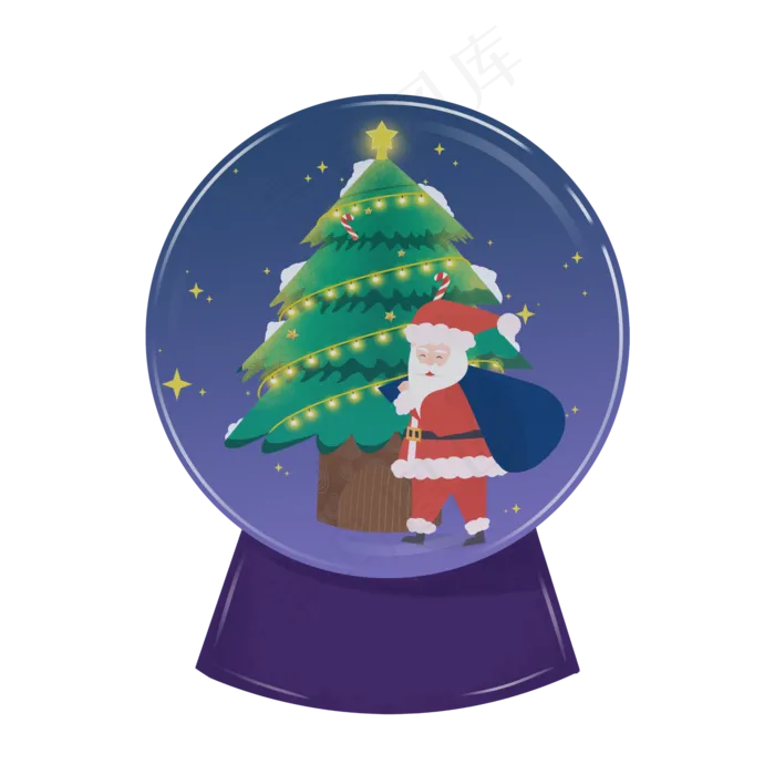 圣诞节平安夜圣诞老人礼物松树星,免抠元素(2000X2000(DPI:300))psd模版下载