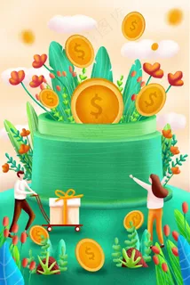 金融商务科技投资理财配图