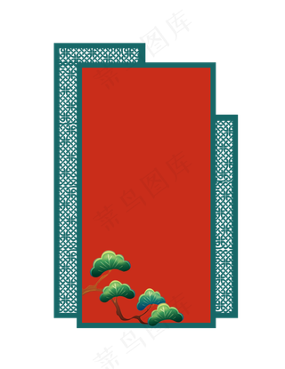 鼠年新年边框,免抠元素