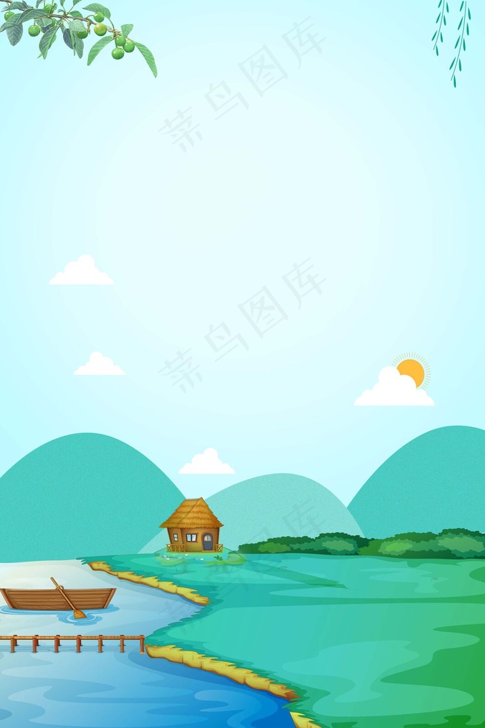 清明背景踏春背景