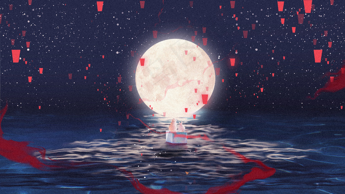 中秋节月圆与共(2000X2000(DPI:300))psd模版下载