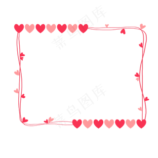 心心桃心边框