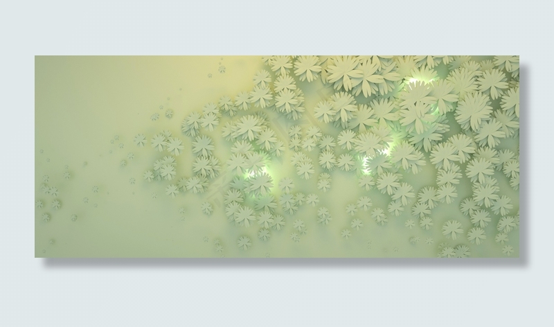 C4D花朵纹理清新背景