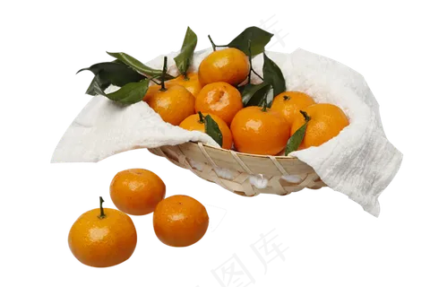 很多新鲜橘子食物