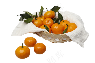 很多新鲜橘子食物