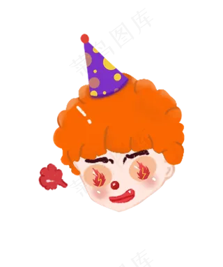 愚人节Q版小丑生气表情,免抠元素