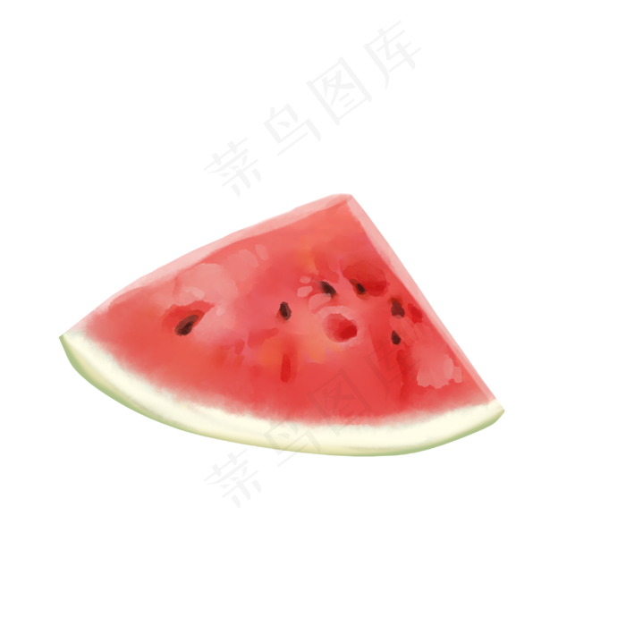 一块写实类手绘西瓜(3000X3000(DPI:300))psd模版下载