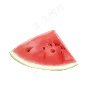 一块写实类手绘西瓜