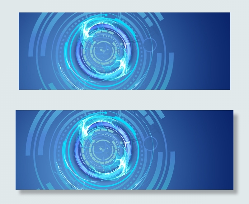 科技智能机器人蓝色背景