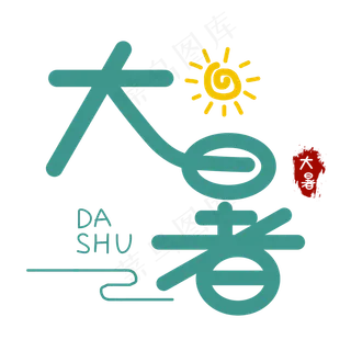 大暑创意艺术字