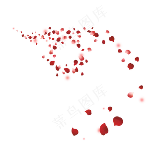 弧形盘旋花瓣PNG