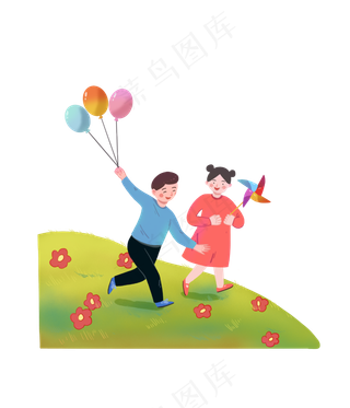 六一儿童节游玩,免抠元素