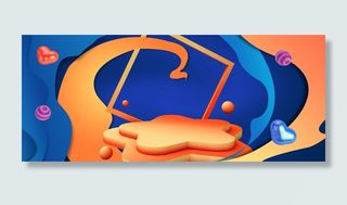 剪纸风618大促购物狂欢电商banner