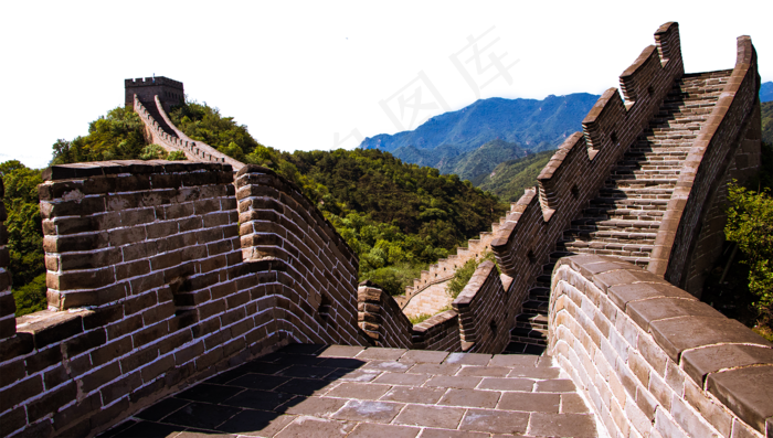 八达岭长城,免抠元素(2000*1135px 300 dpi )psd模版下载