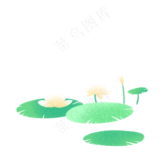 夏日小清新白色荷花(1200X1200(DPI:300))psd模版下载