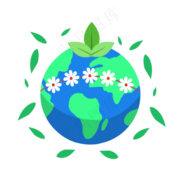 卡通风格世界地球日元素