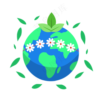 卡通风格世界地球日元素