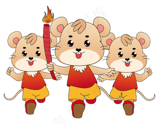2020新春鼠年老鼠吉祥物,免抠元素