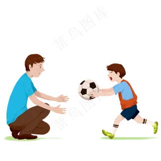 踢足球父子