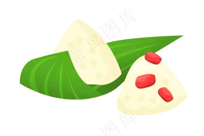 红豆装饰端午节粽子(3000X2000(DPI:300))psd模版下载