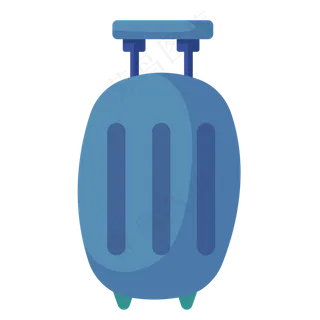 蓝色的卡通行李箱子