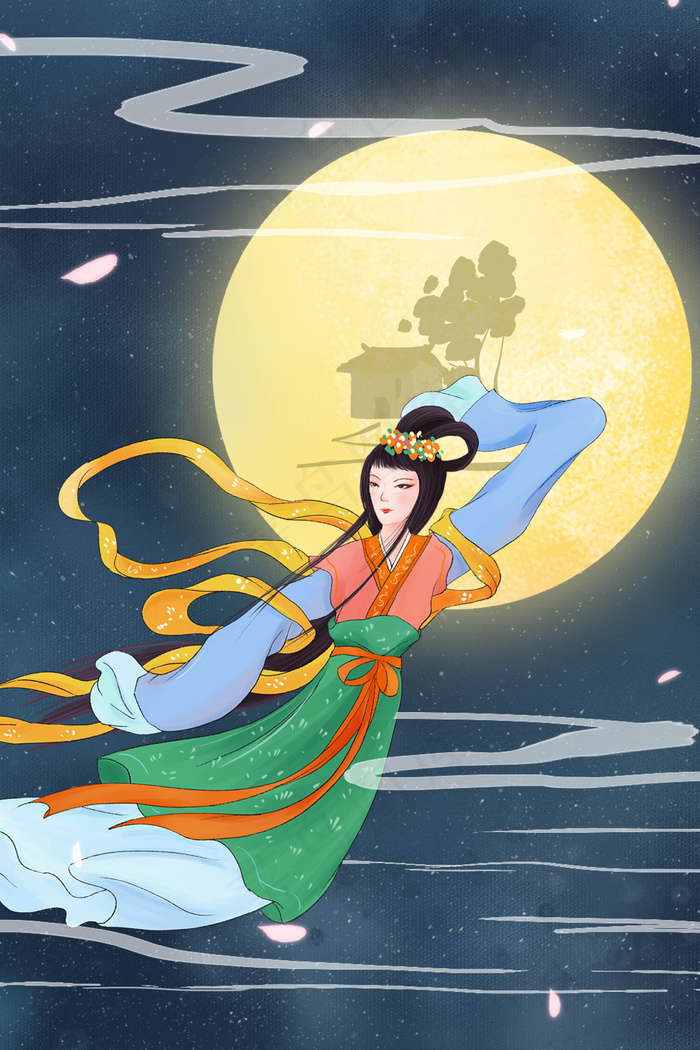 古风嫦娥奔月场景