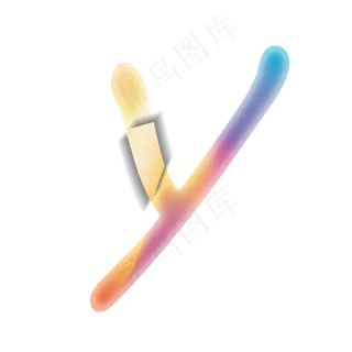 创意卡通渐变字母Y
