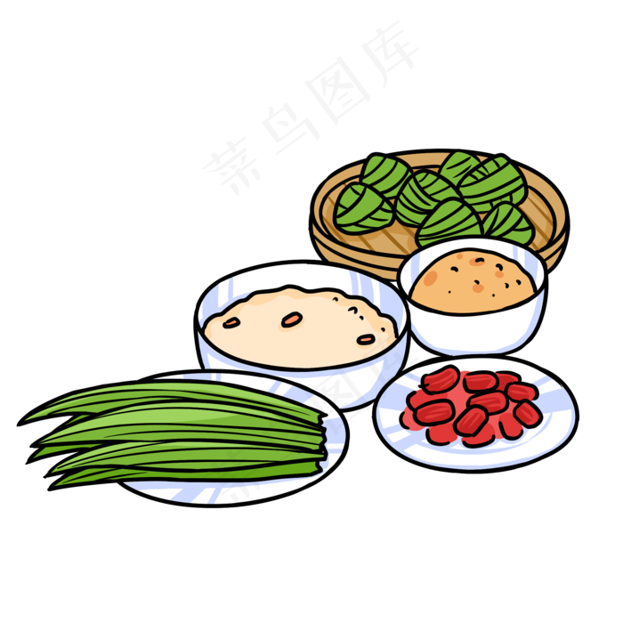 端午食材用品(2000X2000(DPI:300))psd模版下载