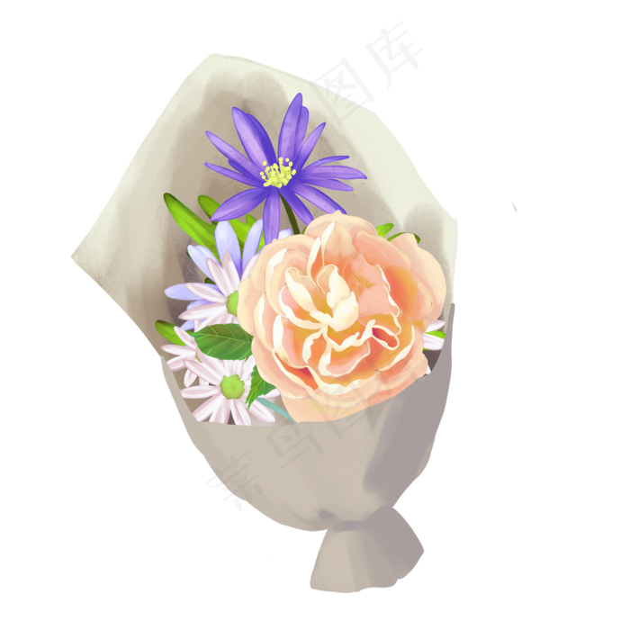 白色鲜艳花束