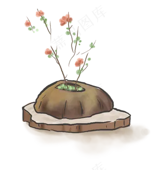 中国风古风桃花花艺