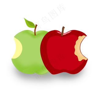 被咬苹果青苹果红苹果