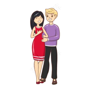 年轻情侣情人节