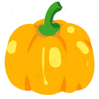 蔬果类装饰图案圆润南瓜