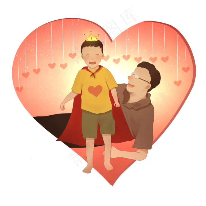 爸爸的小王子(2000X2000(DPI:300))psd模版下载