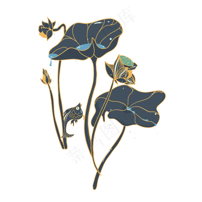 小暑大暑清凉莲花荷叶