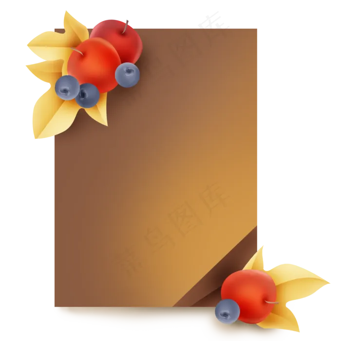 秋天水果文字框(2000X2000(DPI:299))psd模版下载