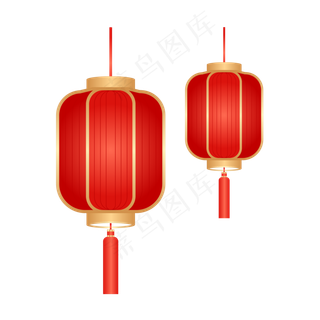 红金灯笼,免抠元素