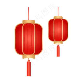 红金灯笼,免抠元素