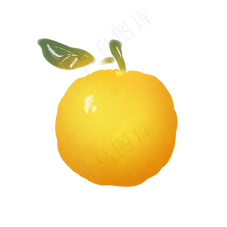 卡通橙子清凉矢量图