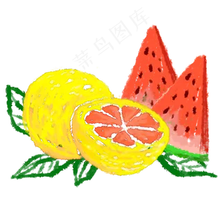 手绘二十四节气之处暑水果可商用