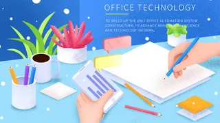 矢量科技办公配图