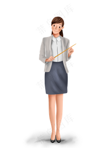 教师节手绘女教师