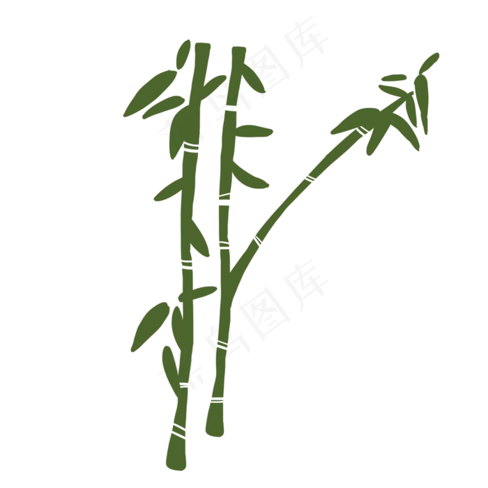 清明节手绘竹子素材(2000X2000(DPI:300))psd模版下载