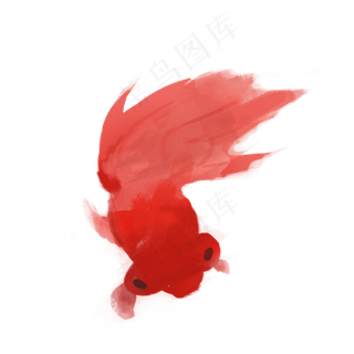 中国风水墨金鱼免抠PNG素材