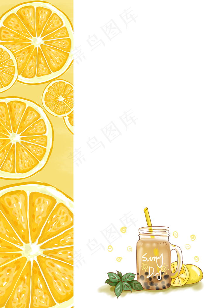 鲜蔬果汁点餐单背景素材