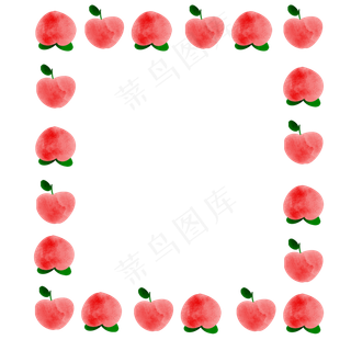 水果水蜜桃边框