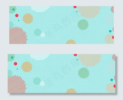 蓝色小清新波点母婴淘宝底纹banner